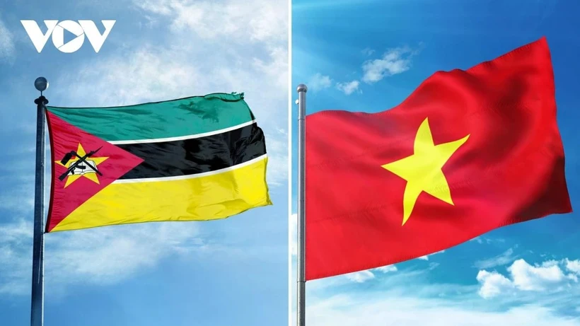 Drapeaux du Mozambique et du Vietnam. Photo: VOV