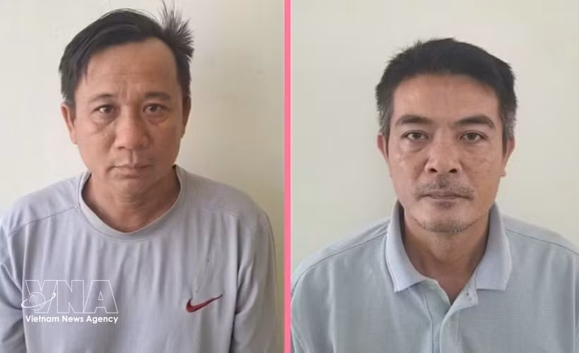 Lê Thanh Son (à gauche) et Nguyên Thanh Hung sont interpellés pour «mouvement insurrectionnel». Photo: VNA