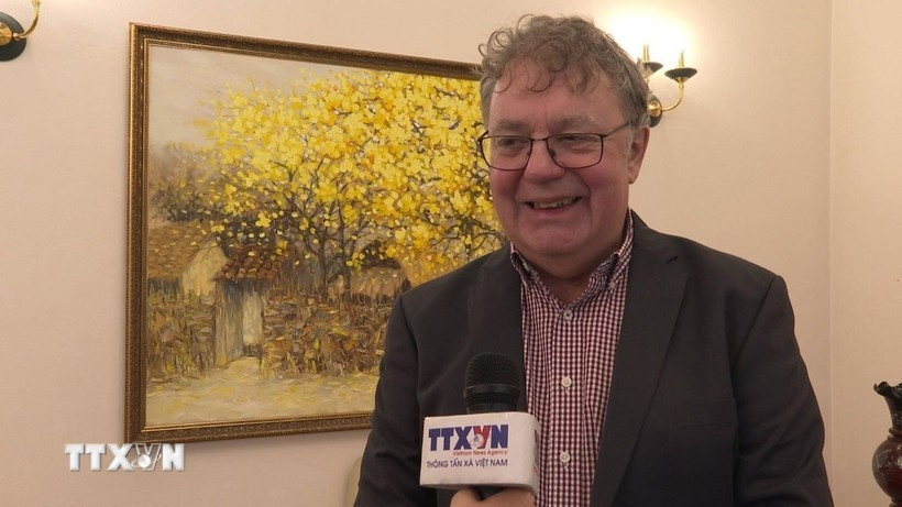 Patrik Köbele, président du Parti communiste allemand (DKP). Photo : VNA