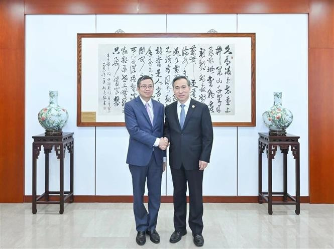 L’ambassadeur du Vietnam en Chine, Pham Thanh Binh, et le président du Conseil chinois pour la promotion du commerce international, Ren Hongbin. Photo : VNA