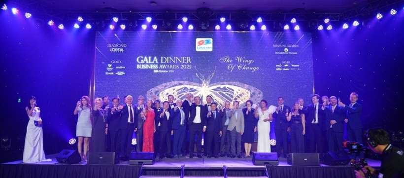 La cérémonie des EuroCham Business Awards 2025, à Hô Chi Minh-Ville, le 30 octobre. Photo : EuroCham