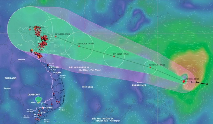 La tempête tropicale Matmo se dirige vers le Vietnam. Photo : VNDMS
