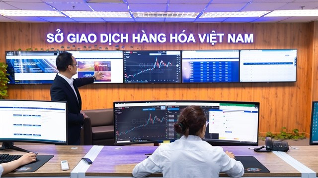 Le Vietnam ne compte actuellement qu’une seule bourse de matières premières agréée, le Service des transactions des marchandises du Vietnam. Photo : mxv.com.vn 