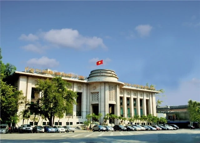 Siège de la Banque d’État du Vietnam. Le taux d’intérêt sur les bons du Trésor de la banque centrale est tombé à 3,1% la semaine dernière, contre 3,2 % la semaine précédente. Photo sbv.gov.vn