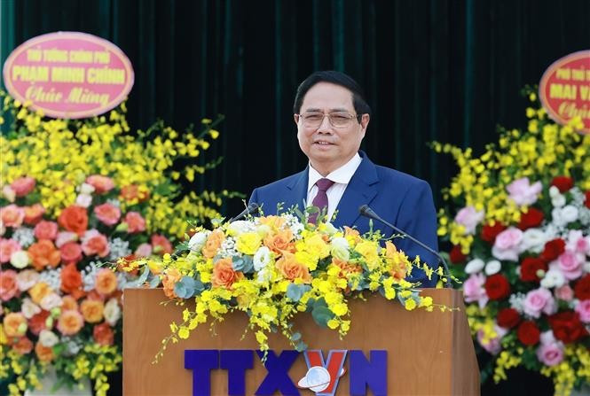 Le Premier ministre Pham Minh Chinh s’est exprimé lors du 27e Congrès de l’organisation du Parti VNA, le 17 juillet. Photo : VNA