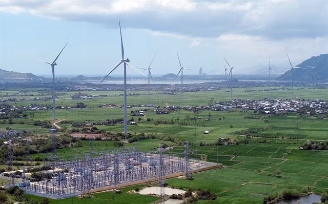 Un parc éolien dans le district de Thuân Bac, province de Ninh Thuân. Photo: VNA
