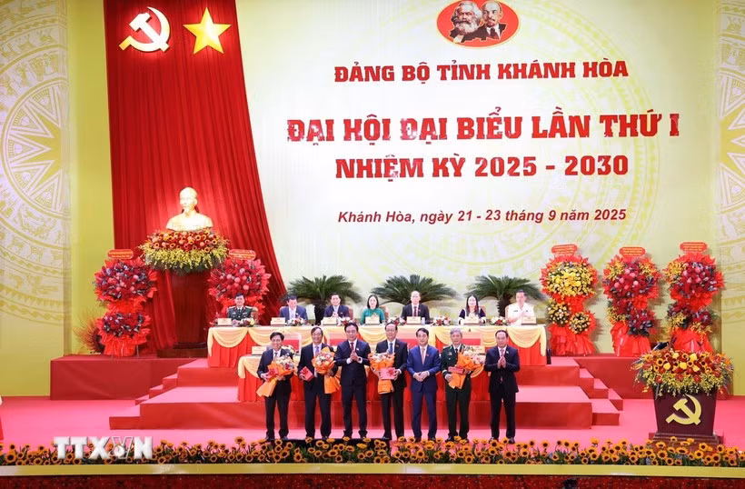 Une vision du premier Congrès de l’Organisation du Parti de la province de Khanh Hoa pour le mandat 2025-2030. Photo: VNA