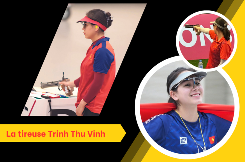 La tireuse Trinh Thu Vinh. Photo: VNA