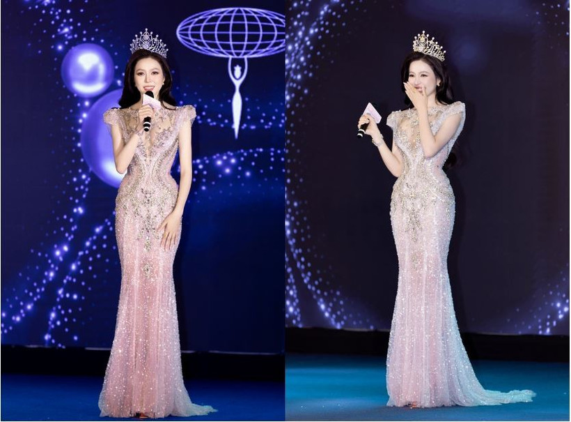 Nguyên Ngoc Kiêu Duy est prête à mettre toutes les chances de son côté pour gagner le concours Miss International 2025. Photo : tienphong.vn