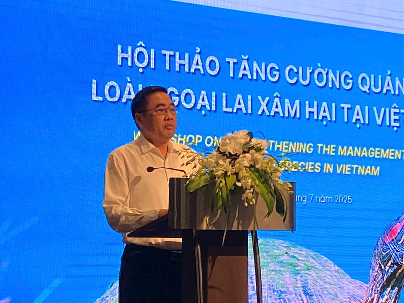 Le vice-ministre de l’Agriculture et de l’Environnement, Nguyên Quôc Tri, s’exprime lors du séminaire, à Hanoi, le 31 juillet. Photo : daibieunhandan.vn