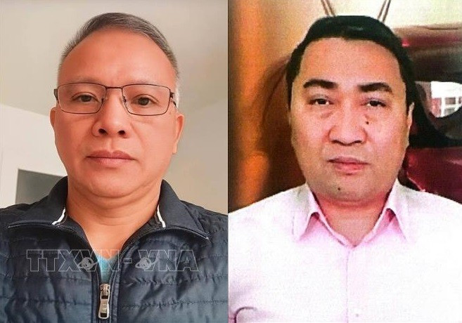 Lê Trung Khoa (à droite) et Nguyên Van Dài. Photo : VNA