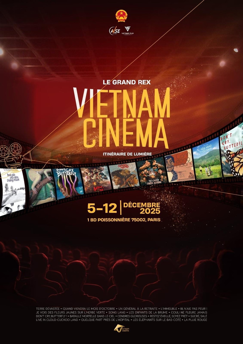 Affiche de la Semaine du film vietnamien - Itinéraire de Lumière, à Paris, le 14 novembre. Photo: Comité d'organisation