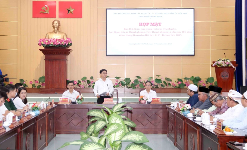 Vue de la rencontre de la communauté musulmane à Hô Chi Minh-Ville. Photo : VNA