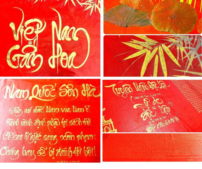 L’œuvre "Việt Nam gấm hoa", immense toile de 25 m de long sur 1,85 m de haut, fruit de cinq ans de travail acharné de Dô Nhât Thinh.