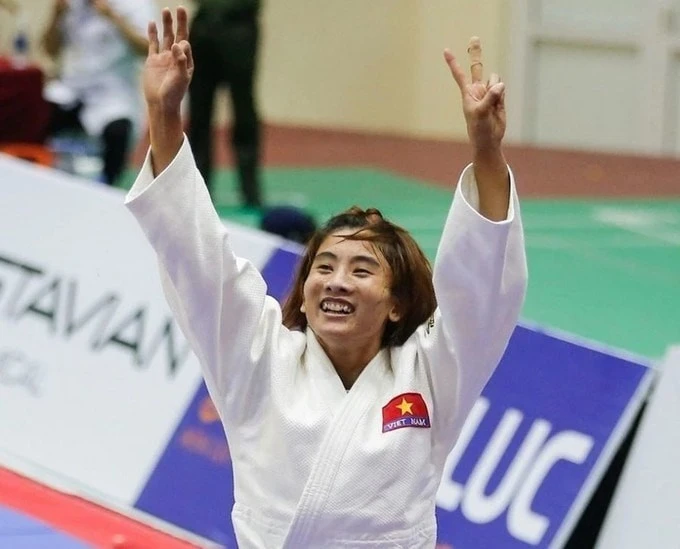 Hoàng Thi Tinh est la seule représentante du Vietnam à participer au aux Championnats du monde de judo 2025. Photo : thethaovietnamplus.vn