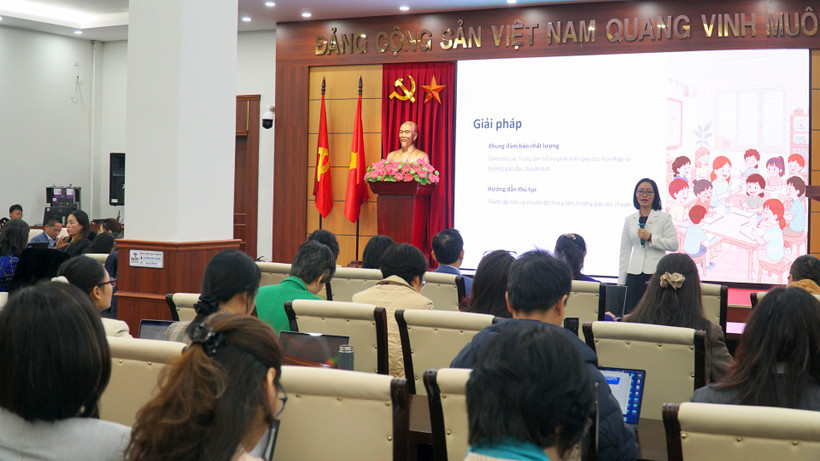 Vue de l'atelier « Coordination pour promouvoir des modèles d'éducation inclusive pour les élèves handicapés au Vietnam ». Photo: vjst.vn