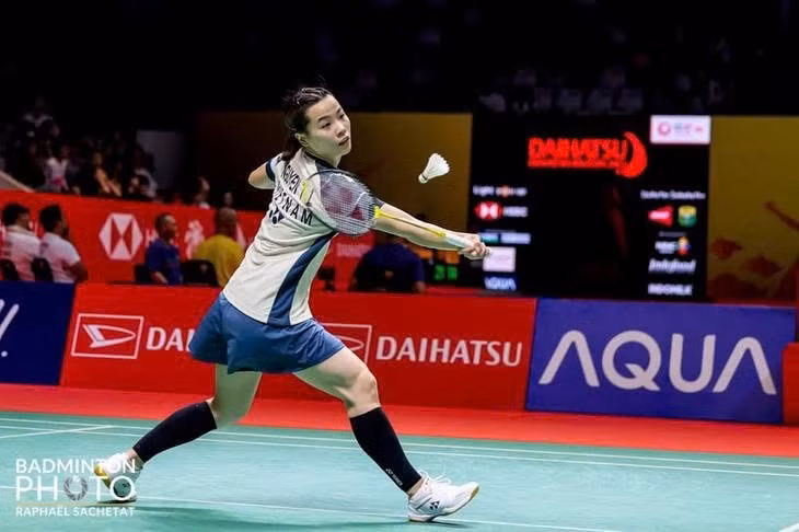 La badiste n°1 vietnamienne Nguyên Thuy Linh n'ira pas plus loin aux Championnats du monde de badminton 2025 en France. Photo : BadmintonPhoto