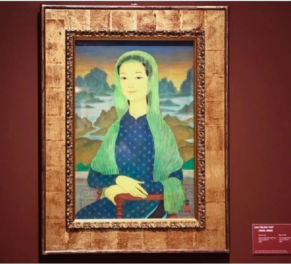 Le tableau "La Joconde" du célèbre artiste Mai Trung Thu au Musée d’art de Quang San. Photo : Musée d’art de Quang San