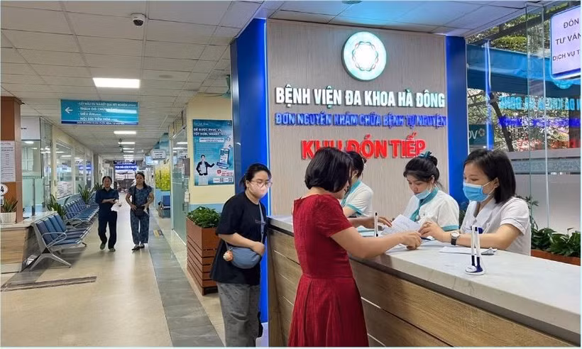 Patients à l’Hôpital général de Hà Dông, à Hanoi. Photo : Facebook de l’Hôpital général de Hà Dông