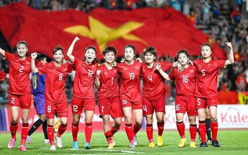 L'équipe féminine de football du Vietnam. Photo : VFF