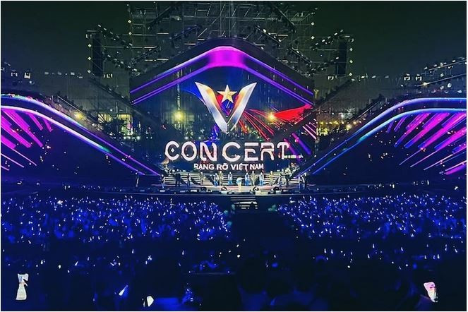 Vue panoramique de V Concert – Rang ro Viêt Nam. La musique vietnamienne entre dans une nouvelle ère d’identité et de rayonnement mondial. Photo: vtcnews.vn