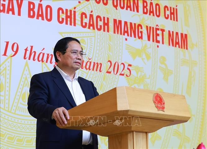 Le Premier ministre Pham Minh Chinh s’exprime lors de l’événement, à Hanoi, le 19 juin. Photo : VNA
