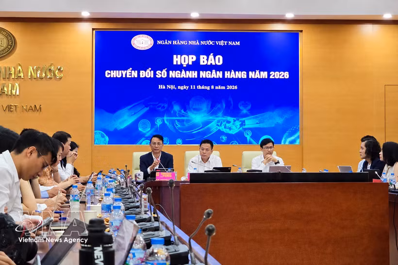 Conférence de presse sur l'événement « Transformation numérique du secteur bancaire 2026 ». Photo: VNA