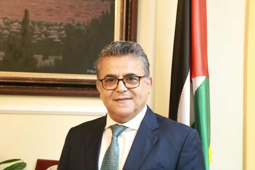 L’ambassadeur de Palestine, Saadi Salama, chef du corps diplomatique à Hanoi. Photo : VietnamPlus