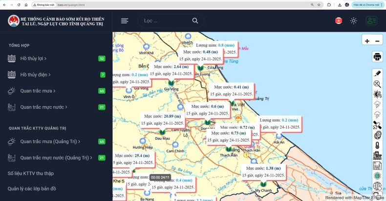 L'efficacité du système d'alerte aux inondations en temps réel de Quang Tri repose sur l'intégration de plusieurs technologies de pointe. Photo : congthuong.vn