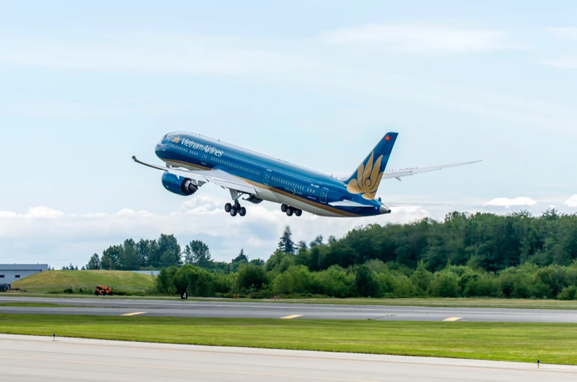 Vietnam Airlines a tiré parti de la reprise du marché international en rouvrant la plupart de ses routes internationales et en introduisant de nouvelles liaisons. Photo : Vietnam Airlines