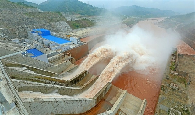 Le barrage principal de la centrale hydroélectrique de Lai Châu. Photo: VNA