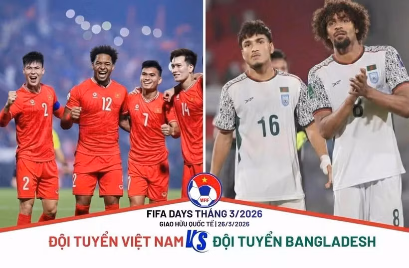 Le Vietnam affrontera le Bangladesh en match amical le 25 mars, avant son match de qualification crucial pour la Coupe d'Asie le 31 mars. 