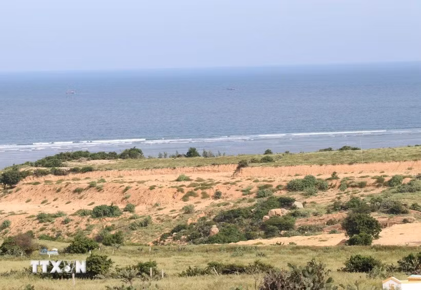 Le site choisi pour la construction de la centrale nucléaire de Ninh Thuân 1, dans la commune de Phuoc Dinh. Photo : VNA