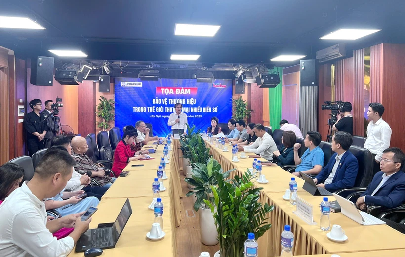 Vue du colloque sur la protection des marques dans un monde en pleine mutation, à Hanoi, le 28 mai. Photo: daibieunhandan.vn