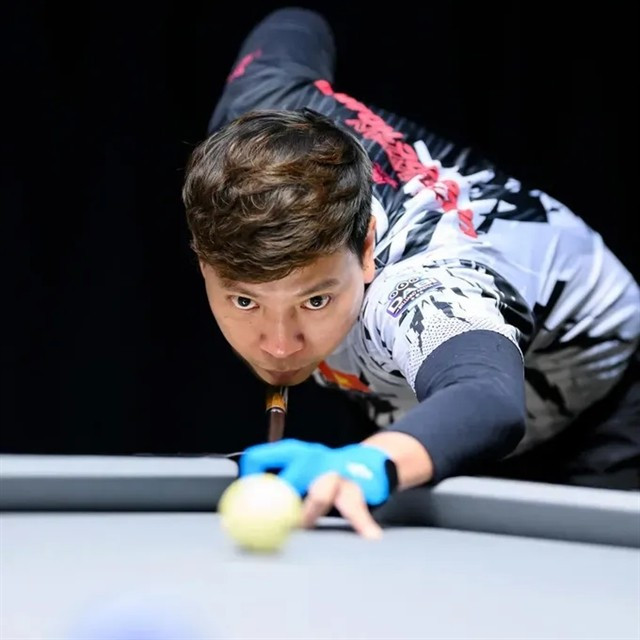 Duong Quôc Hoàng est actuellement le joueur vietnamien le mieux classé, occupant la 26e place au classement mondial de billard à neuf boules. Photo : WNT,