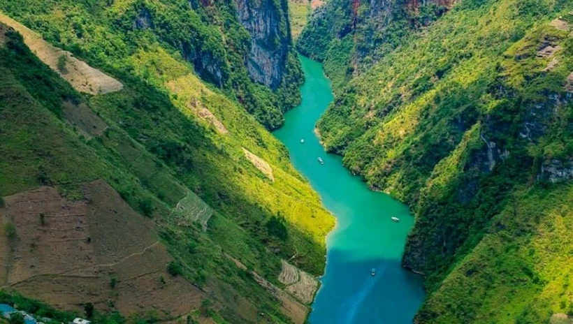 Un tronçon de la rivière Nho Quê à Hà Giang. Photo : Vietluxtour