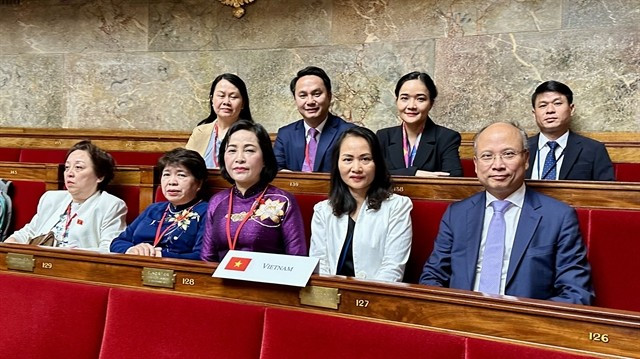 La délégation vietnamienne à la 50e session de l’Assemblée parlementaire de la Francophonie (APF 50). Photo : VNA