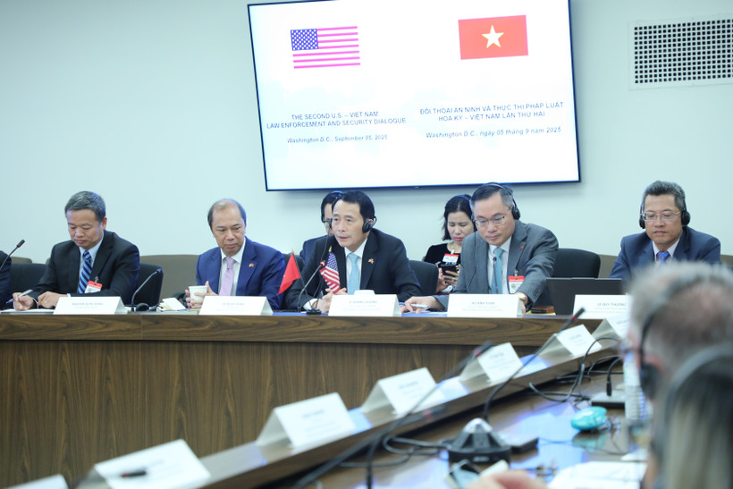 Le vice-ministre vietnamien de la Sécurité publique, le général de corps d’armée Lê Quôc Hung lors du deuxième Dialogue Vietnam-États-Unis sur le maintien de l’ordre et la sécurité, à Washington, le 5 septembre. Photo : VNA