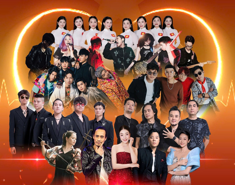 De nombreux artistes célèbres se produiront au "Concert de rock – Cœur vietnamien'. Photo: tienphong.vn