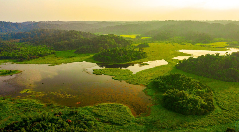 Lac Bàu Sâu, dans le parc national de Cat Tiên, province de Dông Nai. Photo : VNA