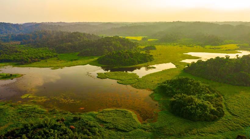 Lac Bàu Sâu, dans le parc national de Cat Tiên, province de Dông Nai. Photo : VNA