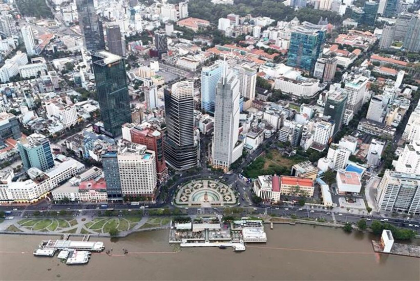 Espace du Centre financier international de Hô Chi Minh-Ville, dans le quartier de Bên Thành. 2026 revêt une importance particulière pour le secteur immobilier. Photo : VNA