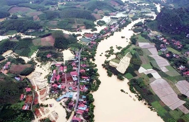 De fortes inondations ont frappé le district de Bac Son, province de Lang Son, le 23 juin. Photo : VNA
