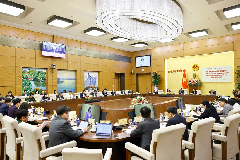 Vue d'ensemble de la conférence, à Hanoi, le 26 février. Photo: VNA