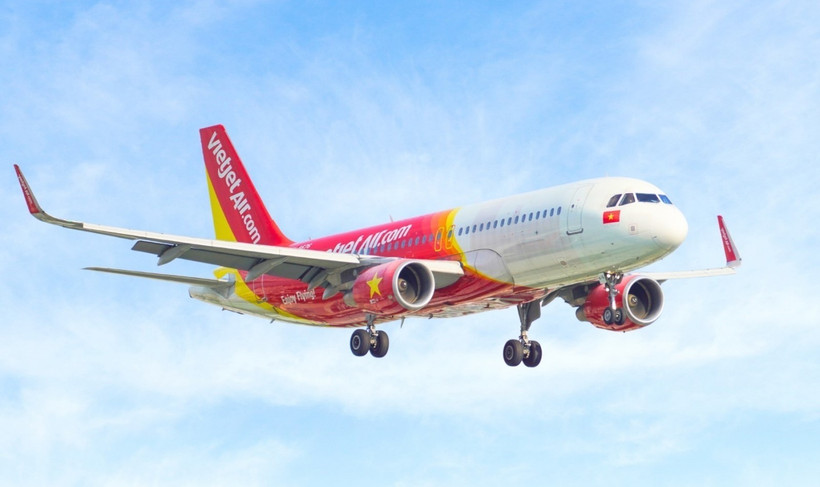 Un avion de Vietjet en vol. Photo: Vietjet