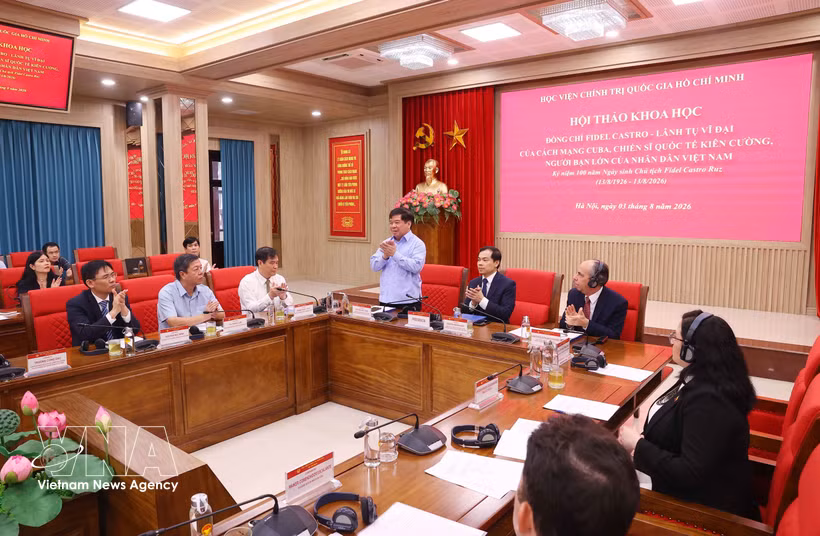 Vue d'ensemble de la conférence scientifique, à Hanoi, le 3 août. Photo: VNA