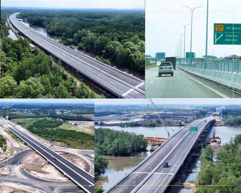 Tronçons de l’autoroute Bên Luc - Long Thành à Dông Nai. Photo : VNA