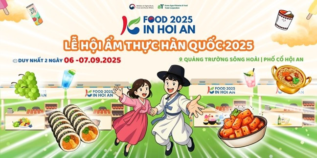 Le Salon K-food 2025, un événement culinaire mettant en vedette la gastronomie coréenne, promet de ravir les papilles dans la vieille ville de Hôi An. Photo : organisateurs