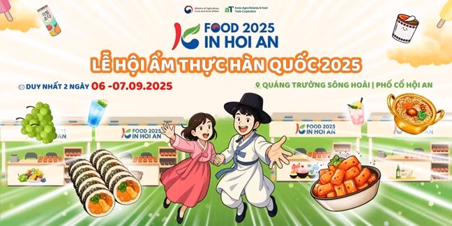 Le Salon K-food 2025, un événement culinaire mettant en vedette la gastronomie coréenne, promet de ravir les papilles dans la vieille ville de Hôi An. Photo : organisateurs