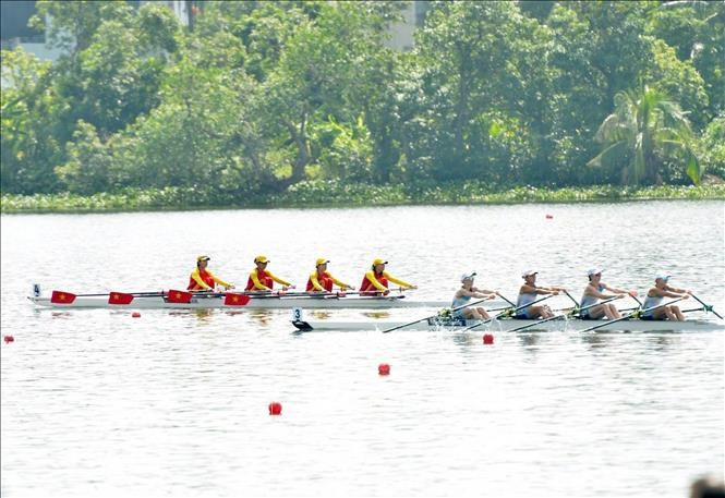 Les équipes se sont affrontées du 17 au 19 octobre au Centre d'entraînement d'aviron de Hai Phong. Photo: VNA